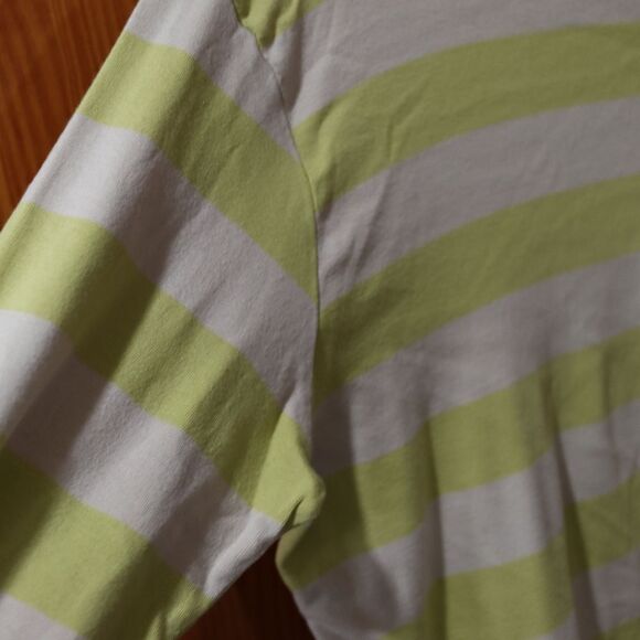 Ted Baker Men’s Preppy Yellow Gray Stripe Cotton Crewneck Sweater Medium Chic - Picture 4 of 13